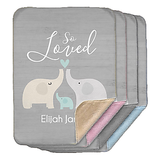 Personalized Sherpa Baby Blanket $25