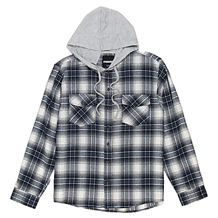 Tillys Men's Plaid Hooded Flannel $15