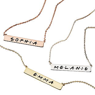 Sterling Silver Name Bar Necklace $20