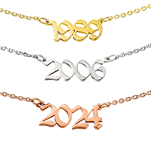 Custom Sterling Silver Year Necklaces $22