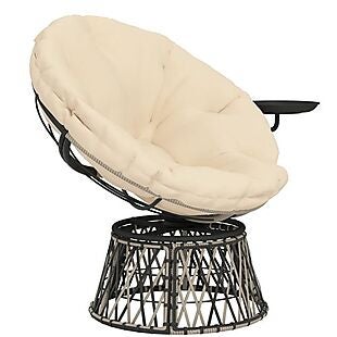 Outdoor Papasan Chair with Side Tray $153