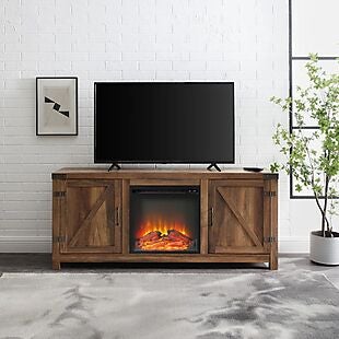 Barn Door Fireplace TV Stand $165