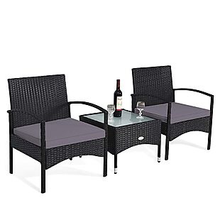 3pc Costway Rattan Patio Set $115
