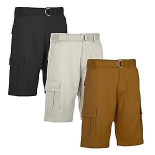 3pk Belted Shorts $30