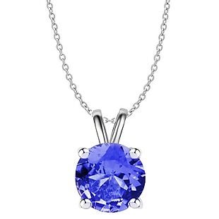 Silver & Created Tanzanite Necklace $17