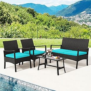 4pc Wicker Patio Set $175