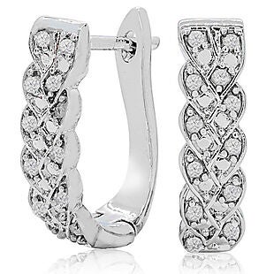1/4ct Diamond Hoop Earrings $25