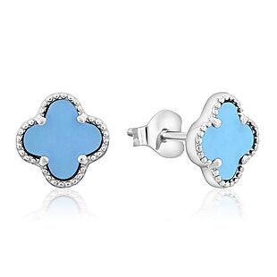 Silver & Turquoise Studs $16