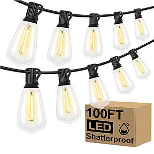 100' Shatterproof Patio String Lights $30