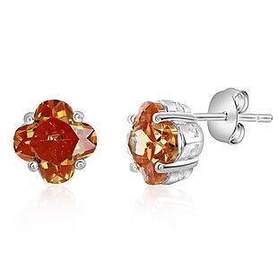 Silver & Citrine Studs $16