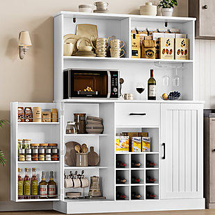 Pantry with Removable Wine Rack $128