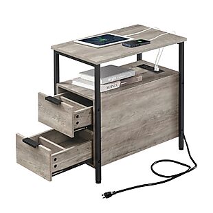 Side Table with Charging Station $65