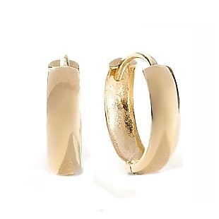 14K Solid Gold Bold Hoop Earrings $99