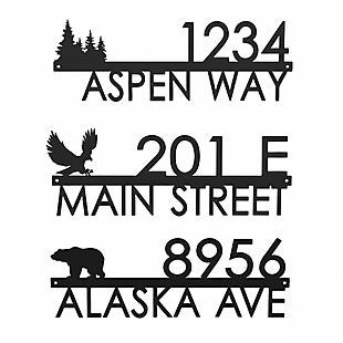 12" Steel Address Sign $18