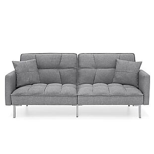 Convertible Linen Futon with Pillows $176
