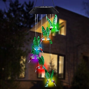 Solar LED Hummingbird Wind Chime $10