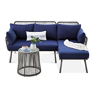 Rope-Woven Patio Set & Table $270