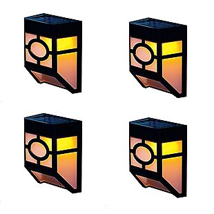 4pk LED Solar Patio Fence Lights $19