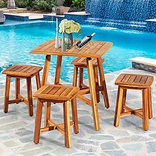 5pc Acacia Patio Dining Set $132