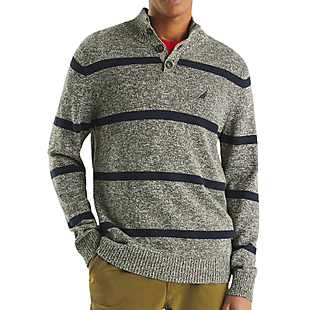 Nautica Striped Mock-Neck Sweater $18