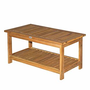 Outdoor Wood Coffee Table $90