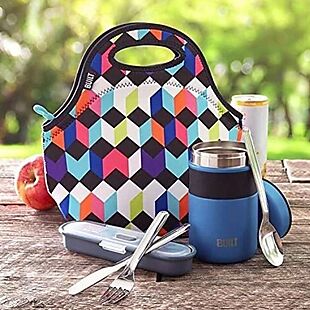 7pc Insulated Food Travel Kit $12