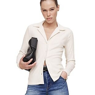 Banana Republic Ribbed Resort Shirt $20