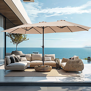 15' Patio Umbrella with Base $115