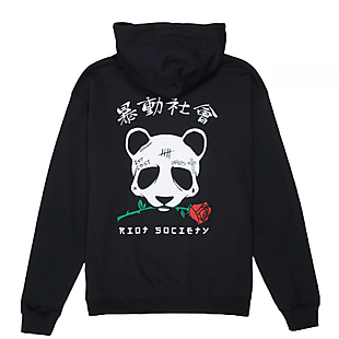 Riot Society Men's Panda Rose Hoodie $25