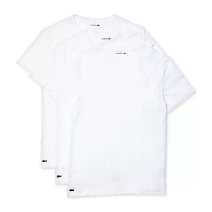 3pk Lacoste Cotton V-Neck Tees $22