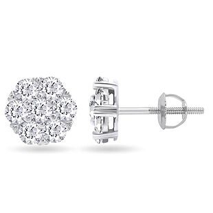 Silver Crystal Earrings $14