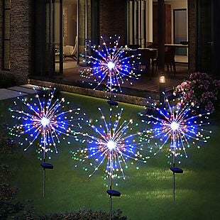 4ct Solar Fireworks Path Lights $30