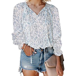 Boho Floral Blouse $12