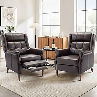 2pc Faux-Leather Recliner Set $280