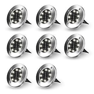 8pk Solar Disc Lights $26