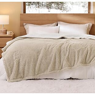 Queen-Size Sherpa Blanket $20 Shipped
