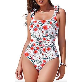 Tummy-Control Swimsuit $10 in 11 Colors