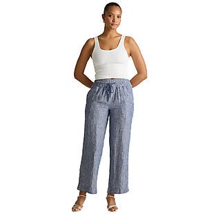 European Linen Wide-Leg Pants $40