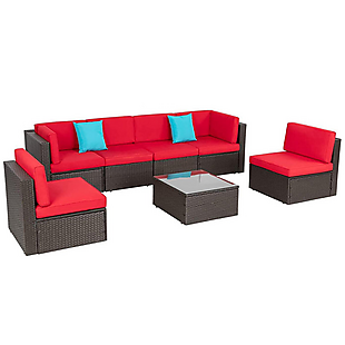 7pc Cushioned Patio Sectional Set $480