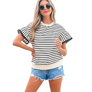 Women's Ruffle-Sleeve Top $14