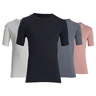 4pk No Nonsense Short-Sleeve Tees $25