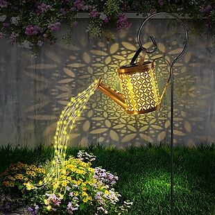 Decorative Solar Garden Watering Can $13