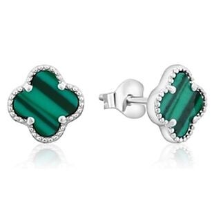 Silver Clover Studs $14