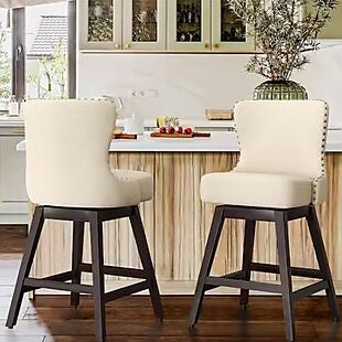 2pk Swivel Upholstered Barstools $130
