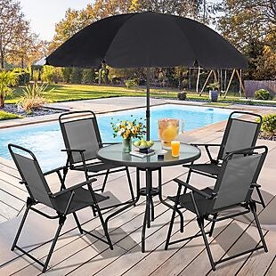 6pc Patio Set with Umbrella $150