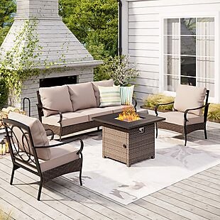 5-Seat Patio Set with Fire Pit $721