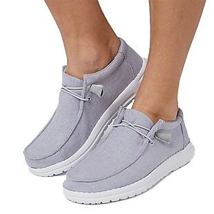 Women's Slip-On Canvas Shoes $15
