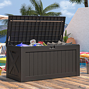 120-Gallon Hydraulic-Hinged Deck Box $102