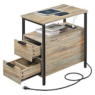 Side Table with Charging $66