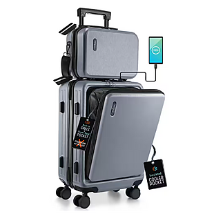 2pc Hardside Carry-On Luggage Set $84